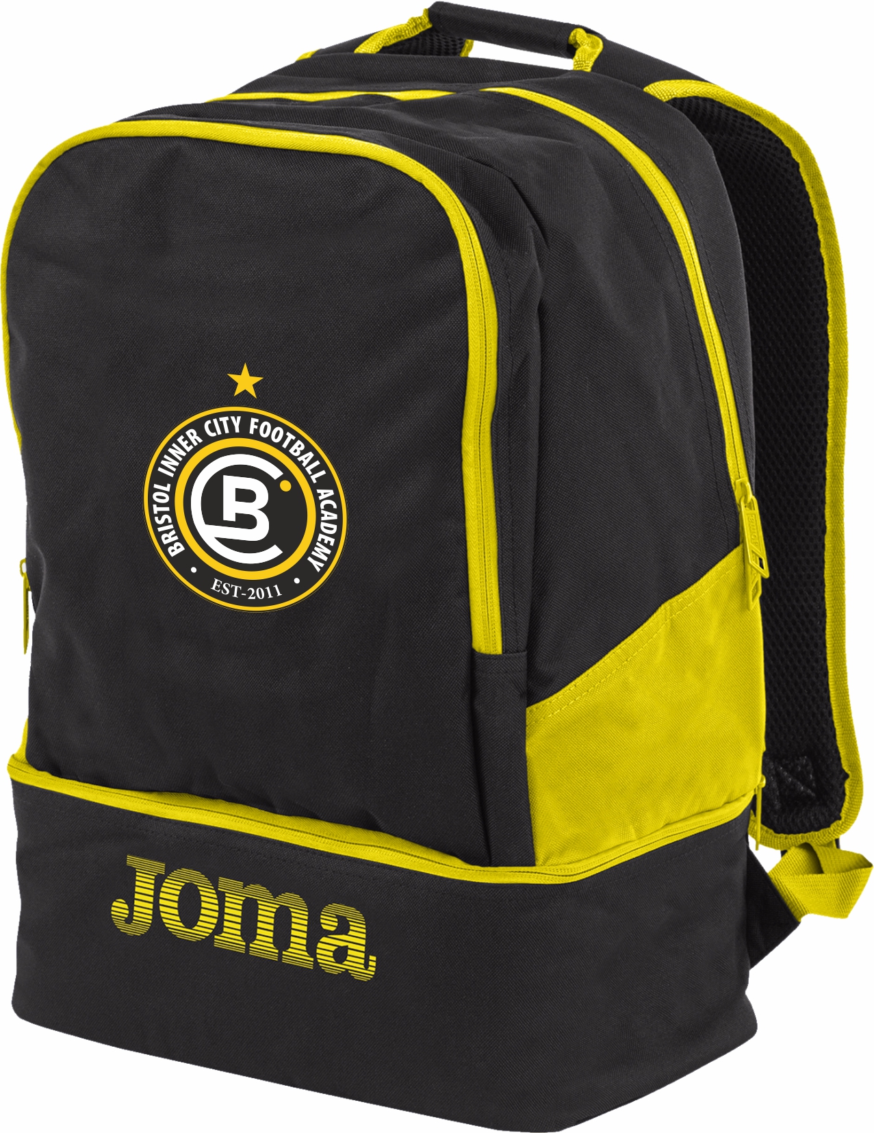 Football fashion backpack with boot compartment